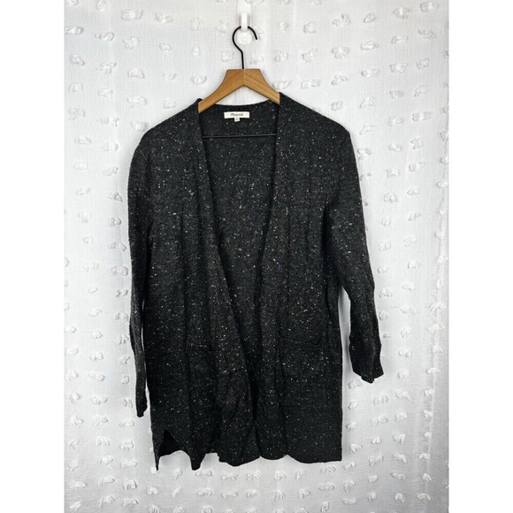 Madewell Donegal Kent Cardigan Sweater Gray Wool Blend Medium - Picture 2 of 6